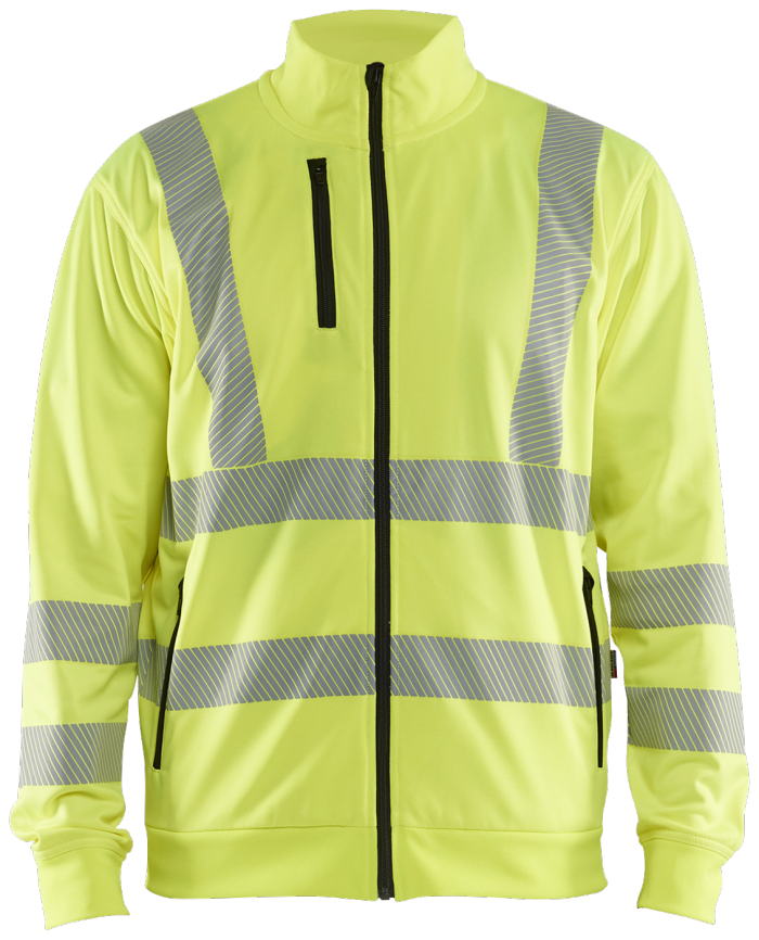 High vis Sweatshirt Full glidelås