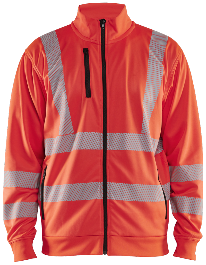 High vis Sweatshirt Full glidelås