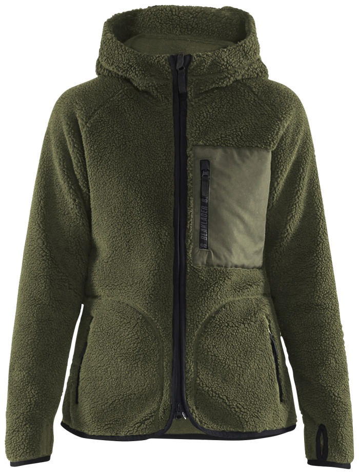 Fiberpelsjakke for kvinner høst