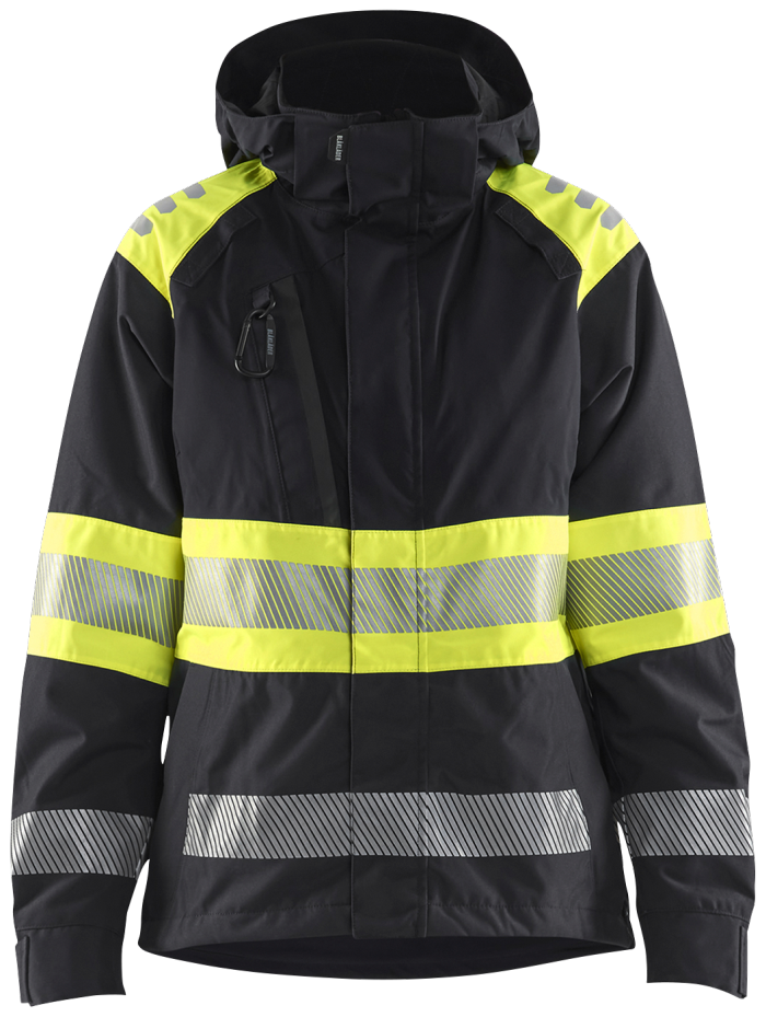 High Vis Shell-jakke for kvinner Svart/H