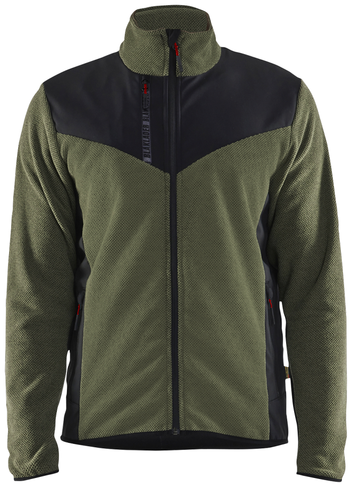 Strikket jakke med Softshell E