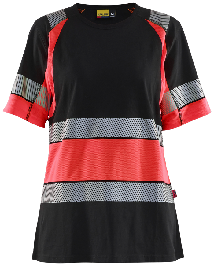 High Vis T-skjorte for kvinner Svart/Hig