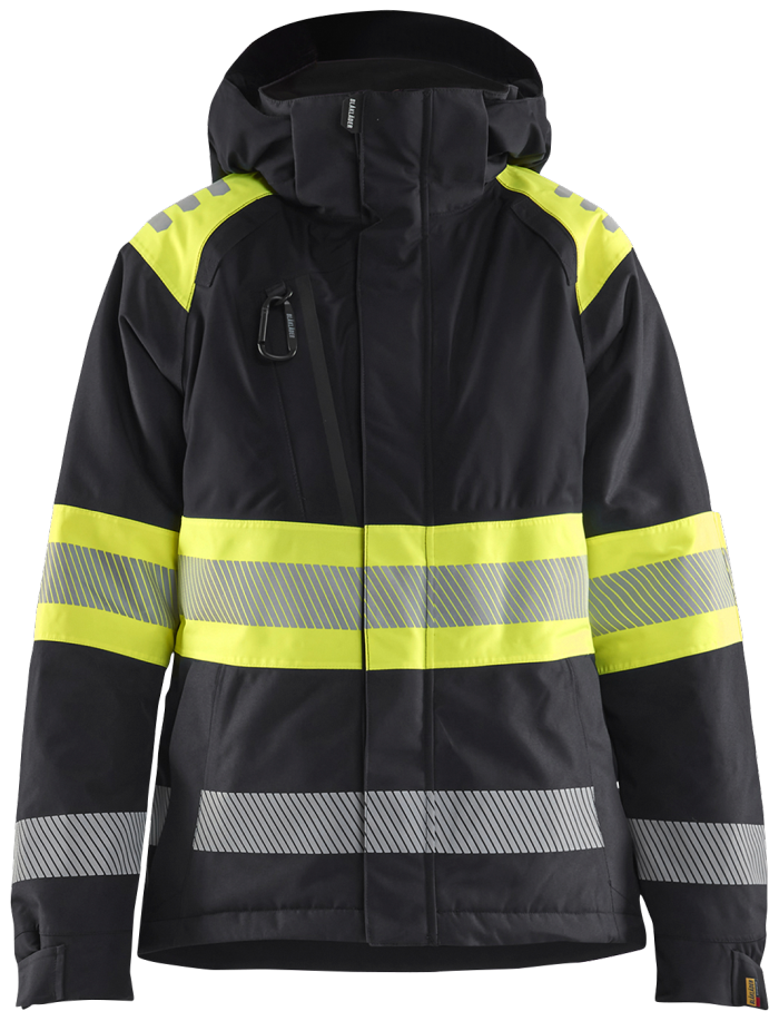 Kvinne High Vis vinterjakke svart