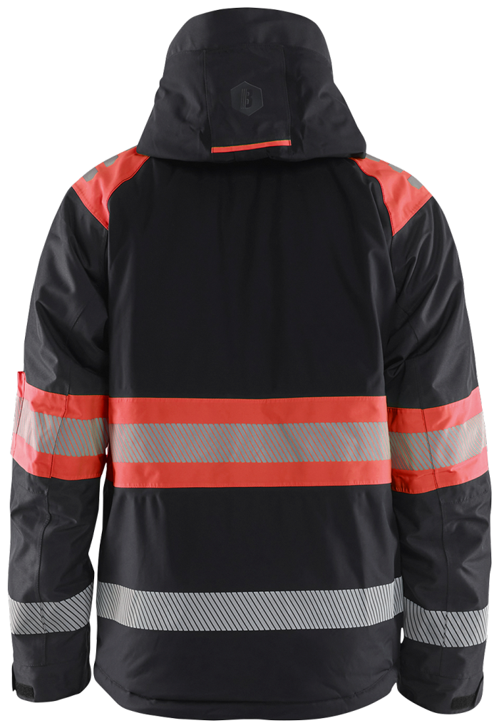 High Vis Vinterjakke Sort/Høy