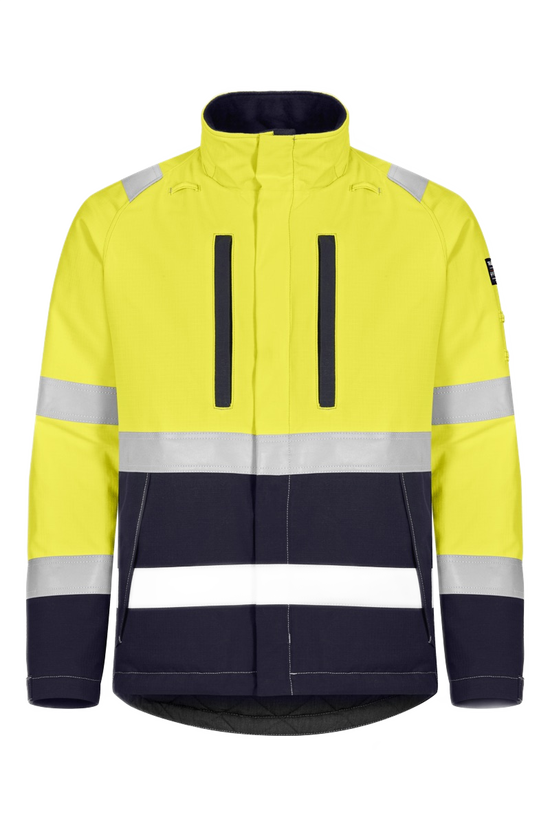 vinterjakke 580181, flammehemmende, gul/marine, størrelse 3XL