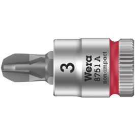 Wera Zyklop Bit Socket – Høy presisjon, kort design (PH 1-3), 1 Stykk, SWE-381