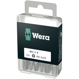 Wera Z-Bits for Phillips Skruer, 1 Boks, SWE-254