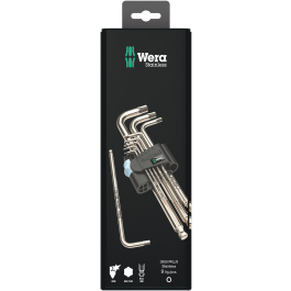 Wera Hex-Plus L-nøkkelsett – Rustfritt Stål, 1 Boks, SWE-123