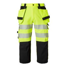 Top Swede 314 Craftsmen 3/4 Bukser, Herre, Fluorescerende gul/oransje/svart, Størrelse C44-C62, SBG-1000884