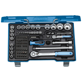 Gedore Blue Line, 19 V20 U-20, 81-stk stikkontaktsett 1/4 tomme+1/2 tomme, 1 sett, SGD-1550691