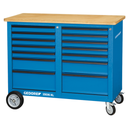 Gedore Blue Line Mobil arbeidsbenk 1,25 m bred med 2x7-9 skuffer, SGD-336