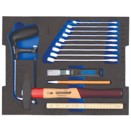 Gedore Blue Line, 1100 CT2-BASIC, Startverktøy sortiment sett i 2/2 l-Boxx 136 modul, 1 sett, SGD-2835967