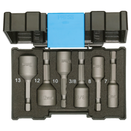Gedore Blue Line, 666-006, 6-stk Bit Box Mutter Setter, 1 sett, SGD-2993244