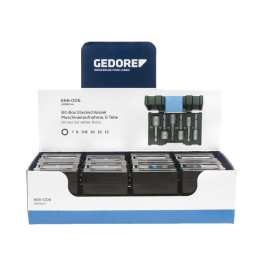 Gedore Blue Line, VS 666-006, skjerm med 16x bitboks, muttersett, 1 stk., SGD-3000036
