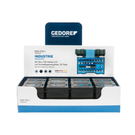 Gedore Blue Line, VS 666-032-J, skjerm med 16x bitboks, industri, 1 stk., SGD-3000044
