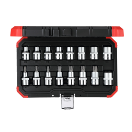 Gedore Red Line, R68003016, 16-stk stikkontaktsett 1/2 tomme, TX E10-24 T30-70, 1 sett, SGD-3300009