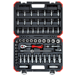 Gedore Red Line, R59003059, 59-stk stikkontaktsett 3/8 tommer, størrelse 6-24 mm, 1 sett, SGD-3300054
