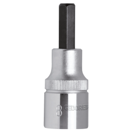 Gedore Red Line 1/2-tommers skrutrekkerbitssokler, størrelser 4-19 mm, 55 mm lengde, 1 Stykk, SGD-061