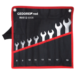 Gedore Red Line, R05126008, 8-stk Åpennøkkelsett Kort størrelse 6-22 mm, 1 sett, SGD-3301081