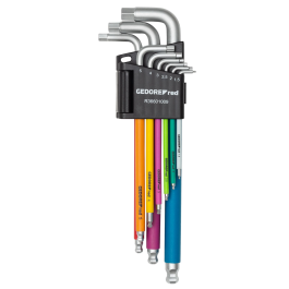 Gedore Red Line, R36601009, 9-stk offset skrutrekker sekskantsett, 1,5-10 mm, 1 sett, SGD-3301332