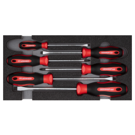Gedore Red Line, R22150014, 6-stk skrutrekkersett PZ+SL 2/6 Ct-modul, 1 sett, SGD-3301713
