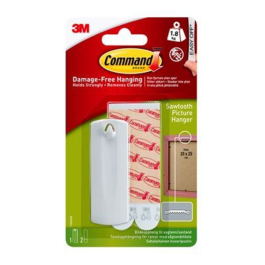 3M Command Sawtooth Bildekrok – Enkel Montering (3M17040, 1 Eske)