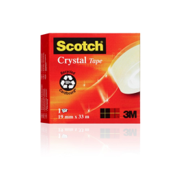 3M Scotch Teip Klar – Alderbestandig, Krystallklar (3M6001933, 12 Eske)