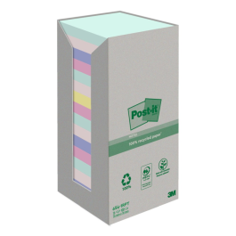 3M Post-it Resirkulerte Fargerike Notater 76x76mm, SDC-989