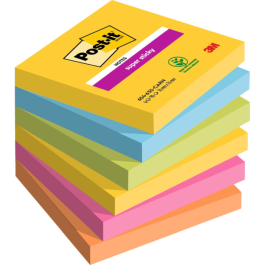 3M Super Sticky Notater – Dobbelt Så Sterk Klebeevne (3M6546SSCARN, 1 Eske)
