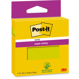 3M Super Sticky Notater – Dobbelt Så Sterk Klebeevne (3M6920SS1G, 1 Eske)