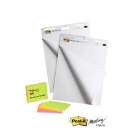 3M Meeting Charts – Selvklebende, Ulinjerte (3M7000080909, 1 Eske)