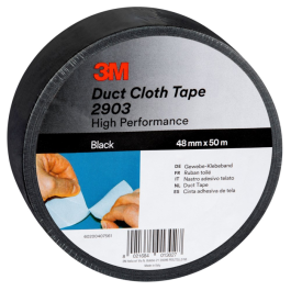 3M Lerretstape 48mm x 50m - Sølv- og svartvarianter, SDC-1003