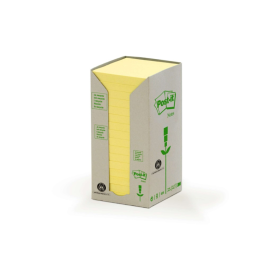 3M Post-it Klistrelapper – 100% Gjenbrukspapir (3M7100172245, 10 Eske)