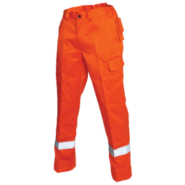 Bulldog Flammehemmende Refleksbukse - Oransje, Størrelser 46-64, SBD-5021
