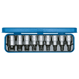 Gedore Blue Line, INX 19 PM, 9-stk IS-PH-XZN skrutrekkerbitssokkelsett, 1/2 tomme, 1 sett, SGD-6150050