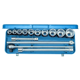 Gedore Blue Line 14-delers 3/4 tommers sokkelsett, sekskant- og UD-profil, 22-50 mm, SGD-095