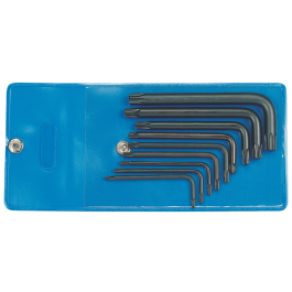 Gedore Blue Line, 43 TX-09, 9-stk skrutrekkersett med kranksokkel, Torx T7-T40, 1 sett, SGD-6360960