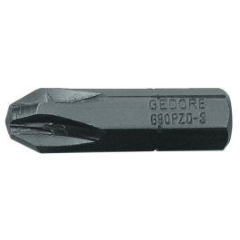 Gedore Blue Line 690 PZD skrutrekkerbitsett, 10 Stykk, 1/4 tommer PZ 1-3 L/S, SGD-258