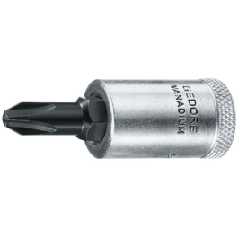 Gedore Blue Line Skrutrekkerbitssokkelsett 3/8 tommer, PH 1-3, 3 stykker, SGD-791