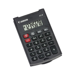 Canon AS-8 Lommekalkulator – Kompakt, stilren (CAN10003, 1 Eske)