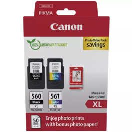 Canon CRG PG-560/561 Svart og Farge Blekkpatronsett, SDC-688