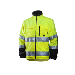 Dimex Hi-Vis jakke med avtagbare ermer, gul, 1 Stykk, SDM-684