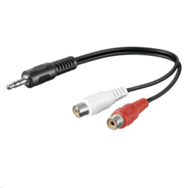 MicroConnect lydadapterkabel; 3,5 mm til RCA, 0,2-1,5m, 1 Stykk, SEN-393