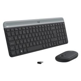 Logitech MK470 Slim Wireless Keyboard and Mouse Combo, grafitt og hvit, flerspråklig, 1 Stykk, SEN-742