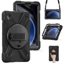 eSTUFF AUSTIN Defender-deksel til Samsung Galaxy Tab (Active, A, S-serien) - Svart, 1 Stykk, SEN-068