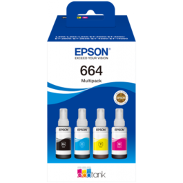 Epson EcoTank Blekk – Lavere Utskriftskostnader (EPSC13T664640, 1 Eske)