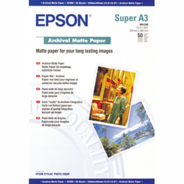 Epson A3+ Arkivbestandig Matt Papir – Høy kvalitet, 192g/m2 (EPSS041340, 1 Eske)