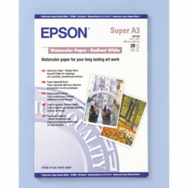 Epson A3+ Akvarellpapir – Høy Kvalitet, Perfekt for Kunst (EPSS041352, 1 Eske)