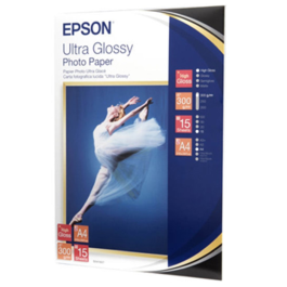 Epson A4 Ultra Glossy Fotopapir – Toppkvalitet, Høyglans (EPSS041927, 1 Eske)