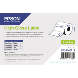 Epson Høyglans die-cut etiketter rull, SDC-1582